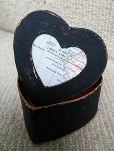 Signpost Original Gifts - Trinket box personalised with map of your choice