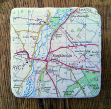 Coasters personalised with map of your choice