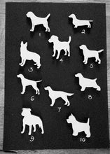 Box frame picture with dog silhouette map options