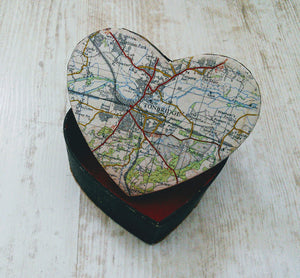 Trinket box personalised with your choice of map location