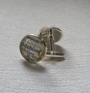 Signpost Original Gifts - Cufflinks personalised with map of your choice