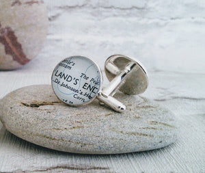 Signpost Original Gifts - Cufflinks personalised with map of your choice