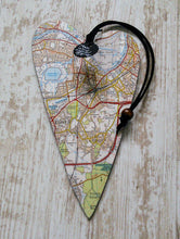 Signpost Original Gifts - Hanging heart personalised with your map location