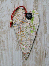 Signpost Original Gifts - Hanging heart with your choice of map location