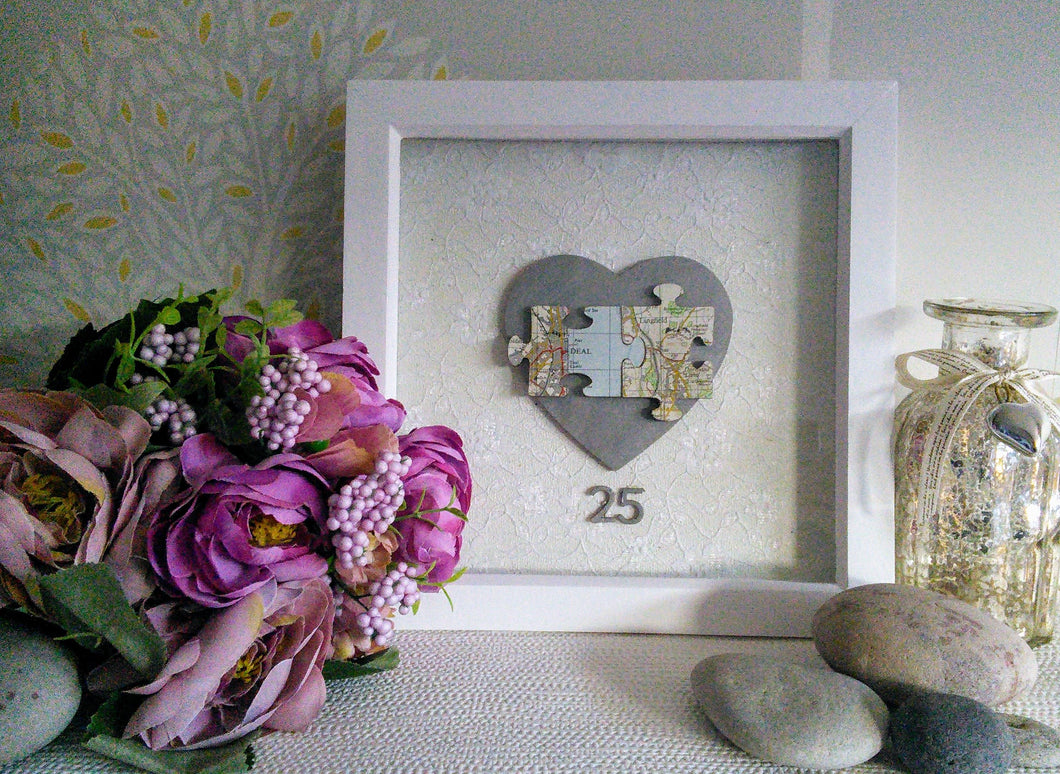 Silver Wedding Anniversary Heart Picture